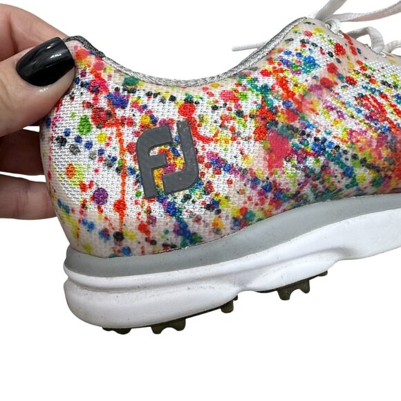 Women FootJoy emPOWER Lace Up Paint Splatter Women's Golf Shoes Size 10 - Picture 5 of 8